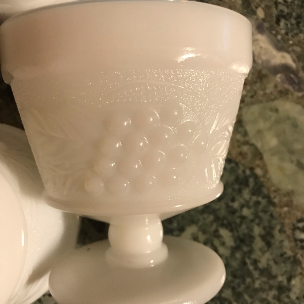 Vintage Milk Glass desert bowls